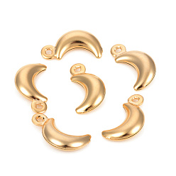 Золотой 304 прелести нержавеющей стали, луна, золотые, 16x8.3x3.3 мм, отверстие : 1.5 мм