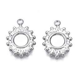 Нержавеющая Сталь Цвет 304 Настройки эмали нержавеющей стали кулон, овальные, цвет нержавеющей стали, 15x10.5x1.5 мм, отверстие : 1.4 мм