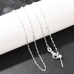 Посеребрённый 1.5 Регулируемая латунная цепочка с ползунковым механизмом, подходит для мужчин и женщин., 925 серебро покрытием, 19.57 дюйм (49.7 см)