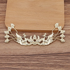 Light Gold Поиск волос из сплава феникса, ювелирные аксессуары своими руками, параметры круглых бусин, золотой свет, 100x34 мм, подходит для бусин 2 мм и 5 мм.