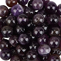 Amethyst Natural Grade B Amethyst Beads, Round, 8mm, Hole: 1mm, 60pcs/set
