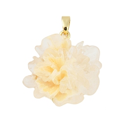 пшеница Стойки обшивки латунные подвески, cmолой, без кадмия и без свинца, долговечный, реальный 18 k позолоченный, цветок, цвет пшеницы, 26x24x13 мм, отверстие : 4x2.5 мм