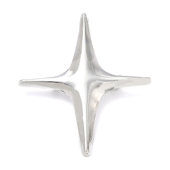 Platinum Alloy Lapel Pin Brooches for Backpack Clothes, Star, Platinum, 68x59mm