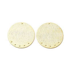 Настоящее золото 24K Латунные люстры ссылки компонент, без кадмия и без свинца, плоско-круглые, реальный 24 k позолоченный, 25x0.5 мм, отверстие : 1 мм