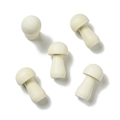 Бежевый Незавершенные деревянные витрины, поделки для детей, гриб, бежевые, 24x45 мм