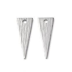 Платина Латунные подвески, без кадмия, без никеля и без свинца, треугольные, платина, 17x6.5x0.8 мм, отверстие : 1.4 мм