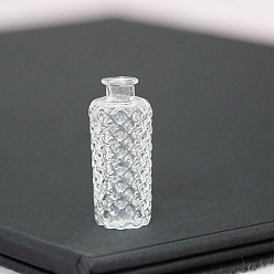 Clear Glass Column Bottle Ornaments, Micro Landscape Home Dollhouse Accessories, Pretending Prop Decorations, Clear, 14x33mm