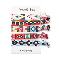 Другие Девушки аксессуары для волос, нейлоновые резинки для волос, Держатель конского хвоста, аксессуары для волос, узел, другой узор, 95~107x15~17 мм
