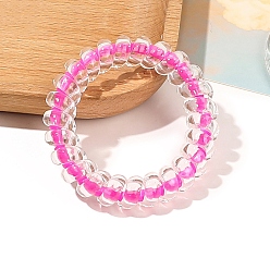 Фуксин Пластиковые резинки для волос, для девочек или женщин, резинка для волос / резинки для волос, фуксиново-красные, 55x10 мм