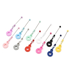 (52) Непрозрачная лаванда Подвесные украшения из силикона и алюминия, разноцветные, 108 мм