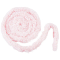 Pink 2м полоски искусственной шерсти для декорирования одежды, розовые, 30 мм