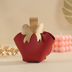 (123L) Белый крем непрозрачный блеск Сумки из искусственной кожи с бантом, мешки для подарков на рождество, 5шт гвозди, огнеупорный кирпич, 13.5x14x8 см