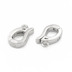 Платина Покрытие стойки латунь кубический цирконий усилитель укороченные поручни, подвеска навесная навесная, с петлей, без кадмия и без свинца, долговечный, платина, 12x7.5x2.5 мм, отверстие : 1 мм