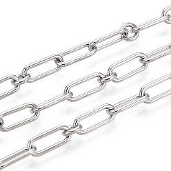 Платина Латунные овальные звенья цепи, пайки, с катушкой, платина, 9.5x4x1 мм, около 32.81 футов (10 м) / рулон