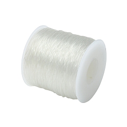 Прозрачный Круглая эластичная кристаллическая нить, бисероплетение, для изготовления эластичного браслета, прозрачные, 1 мм, около 109.36 ярдов (100 м) / рулон