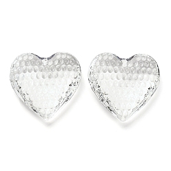 Прозрачный Стеклянные подвески, граненые, сердце, прозрачные, 34x35x13 мм, отверстие : 1.6 мм