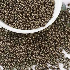 (RR2006) Matte Metallic Dark Bronze MIYUKI Round Rocailles Beads, Japanese Seed Beads, 8/0, (RR2006) Matte Metallic Dark Bronze, 3mm, Hole: 1mm, about 19000~20500pcs/pound