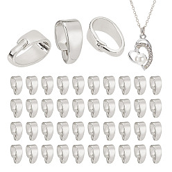 Платина 100шт. латунные защелки на дужках, овальные, платина, 6x2.7x3.8 мм