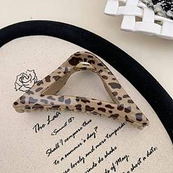 Треугольник Пластиковые зажимы когтя волос, аксессуары для волос для женщин и девочек, леопард, треугольные, 116x55 мм