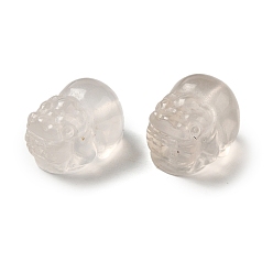 Хрусталь Природный кристалл кварца бусины, бусины из горного хрусталя в форме льва, 14x11x10 мм, отверстие : 1.4 мм