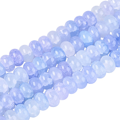 лаванда 2 нити стеклянные бусины нити, имитация драгоценных камней, рондель, окрашенные, лаванда, 8~8.5x4.5~5 мм, отверстие : 1~1.2 мм, около 155~159 шт / нитка, 30.12~31.30 дюйм (76.5~79.5 см)