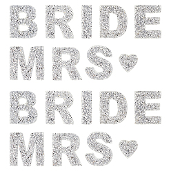 Кристалл Исправление горный хрусталь, горный хрусталь, хрустальная лента для шитья со стразами, аксессуары для костюма, Слово невесты, кристалл, 30~55x15~56x2~2.5 мм, 9 шт / комплект, 2 комплекты