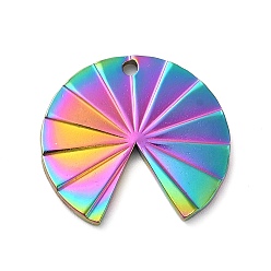 Rainbow Color Ионное покрытие (ip) 304 подвески из нержавеющей стали, фанатское очарование, Радуга цветов, 25x23.5x2 мм, отверстие : 1.6 мм