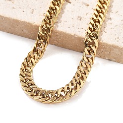 Настоящее золото 18K 304 браслеты из нержавеющей стали с кубинскими звеньями для мужчин и женщин, ионное покрытие (ip), реальный 18 k позолоченный, 8-1/8 дюйм (20.5 см)