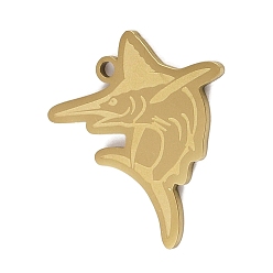 Золотой 201 подвески из нержавеющей стали, очарование рыбы марлина, золотые, 26x23x1.5 мм, отверстие : 1 мм