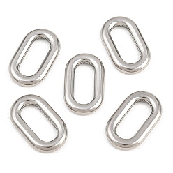 Нержавеющая Сталь Цвет 304 нержавеющей стали связывающий кольца, овальные, без потускнения, цвет нержавеющей стали, 20x12x2.8 мм, Внутренние размеры: 13.5x5.7 mm