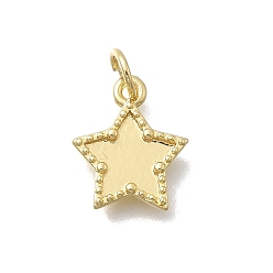 Настоящее золото 18K Латунь прелести, звезда, без кадмия и без свинца, стойки покрытие, долговечный, реальный 18 k позолоченный, 13x11.5x2.5 мм, отверстие : 3.5 мм