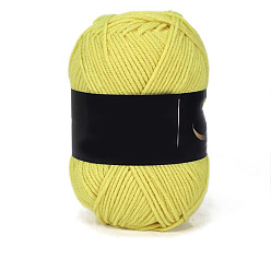 Light Gold 4 пряжа из молочного акрилового волокна для тафтинговых ковриков, пряжа амигуруми, пряжа для вязания крючком, для свитера, шапки, носков, детских одеял, золотой свет, 2.5 мм, около 113.74 ярдов (104 м) / моток