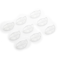 Белый Краски для выпечки стеклянные бусины, Топ пробуренной, лист, белые, 28x17x4 мм, отверстие : 1 мм