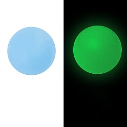 Небесно-голубой Светящиеся бусины из пищевого силикона., изготовление ожерелий diy, круглые, голубой, 15 мм