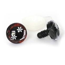 (123L) Белый крем непрозрачный блеск Снежинка узор пластиковая кукла безопасность ремесло глаз, с распоркой, для поделок куклы игрушки кукольные плюшевые животные изготовление, огнеупорный кирпич, 16 мм