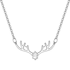 Прозрачный Ожерелье с подвеской в виде урны с прахом оленя, памятные украшения из нержавеющей стали для мужчин wom, прозрачные, 21.65 дюйм (55 см)