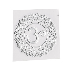 Платина Самоклеющиеся латунные наклейки, наклейки для скрапбукинга, для поделок из эпоксидной смолы, цветок, платина, 3.5x0.05 см