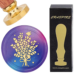 Other Plants Латунные восковые печати с деревянной ручкой, для diy scrapbooking, другие растения, 25 мм