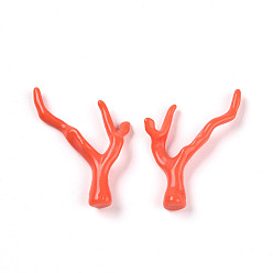 Помидор Нити бусин из непрозрачного акрила, имитирующие кораллы, самородки, помидор, 46~48x34~35x7~8 мм, отверстие : 1.4 мм, около 50 шт / нитка, 18.50'' (47 см)