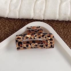 Перу Акриловые коготь заколки, леопард, заколка для волос для женщин и девочек, Перу, 76x42 мм