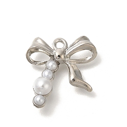 Bowknot Подвески из сплава , платиновые подвески, бантом, 18.5x17x4 мм, отверстие : 1.5 мм