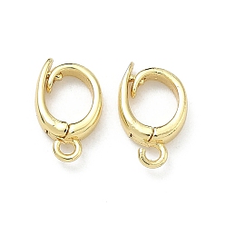 Настоящее золото 18K Латуни Twister застежками, долговечный, стойки покрытие, без кадмия и без свинца, реальный 18 k позолоченный, 12x3x8 мм, отверстие : 1.4 мм, внутренний диаметр: 5.5x5 мм