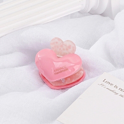 Бледно-Розовый Заколки для волос с когтями из ацетата целлюлозы (смола), аксессуары для волос для девочек и женщин, розовый жемчуг, 43x39 мм