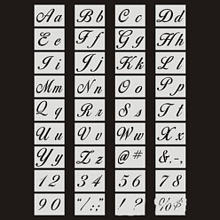 Mixed Shapes Буква a~z/номер/знак ПЭТ пластиковый полый трафарет для рисования силуэта, трафареты для рисования граффити своими руками, разнообразные, 21x15 см, 36 шт / комплект