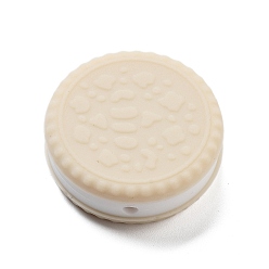 пшеница Печенье пищевые экологически чистые силиконовые фокусные бусины, изготовление ожерелий diy, цвет пшеницы, 26.5x10 мм, отверстие : 2 мм