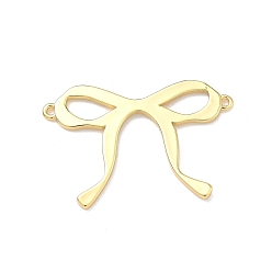 Настоящее золото 18K Латунные звенья в виде бантика, соединительные подвески, долговечный, стойки покрытие, без свинца и без кадмия, реальный 18 k позолоченный, 20x30.5x2 мм, отверстие : 1 мм