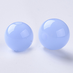 Kornblumenblau Nachahmung Gelee Acrylperlen, Runde, Kornblumenblau, 15.5x15 mm, Bohrung: 3 mm