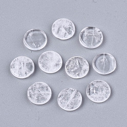 Quartz Crystal Natural Quartz Crystal Cabochons, Flat Round, 8.5x2mm