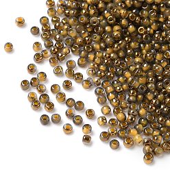 Золотистый Гальваническим стеклянные бусины, круглые, с золотым покрытием, золотые, 2x1.5 мм, отверстие : 0.7 мм, 700 шт / комплект