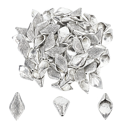 Gemischte Farbe Tibetischer stil legierung perlen, cadmiumfrei und bleifrei, häufig callalily, Gemischte Farbe, 24.5x15x8 mm, Bohrung: 1.5 mm, 70 Stück / Karton